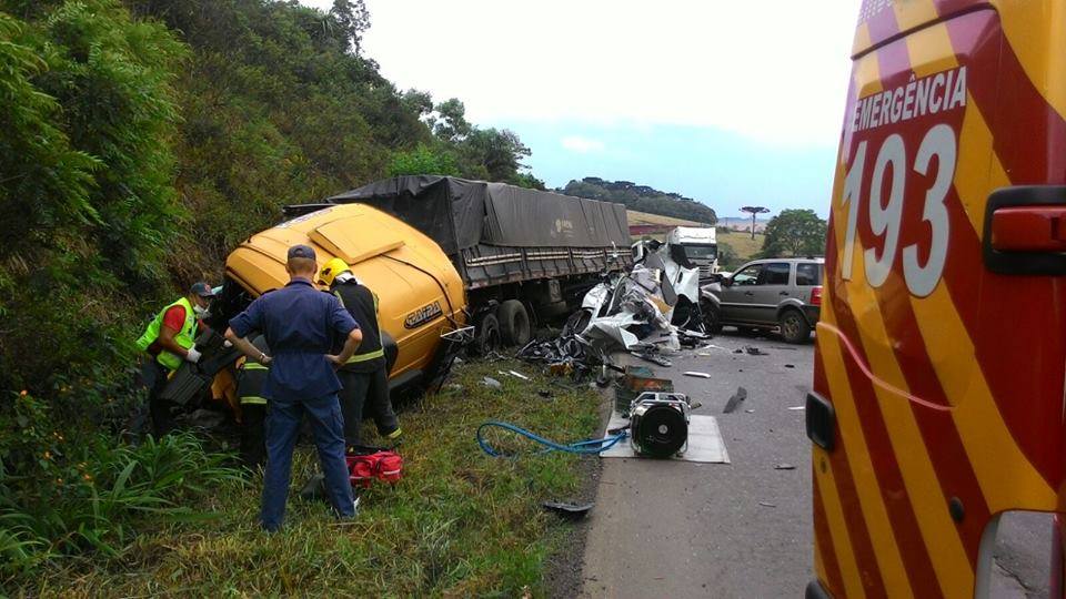 Grave acidente com óbito na BR-282